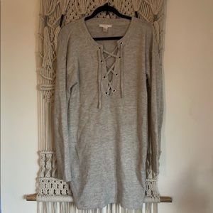 Grey sweater dress